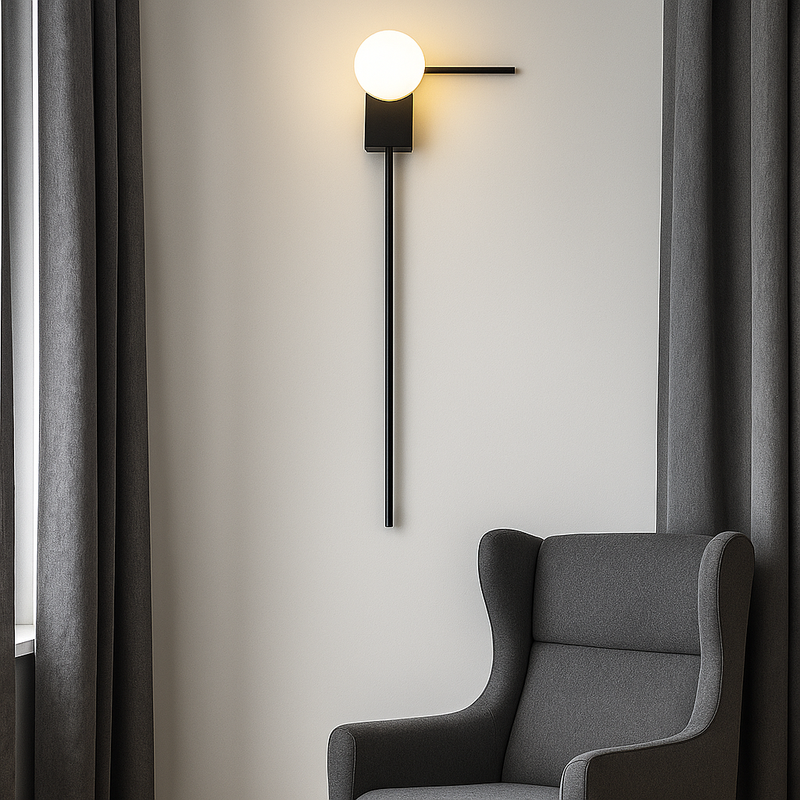 Бра Лінійна Геометрія з білою кулею 220618-100000812