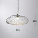 Світильник підвісний прозорий D - 20 / 25 / 30 / 35 / 40 cm  E27 / Led Transparent Color Drop 260458-100007834