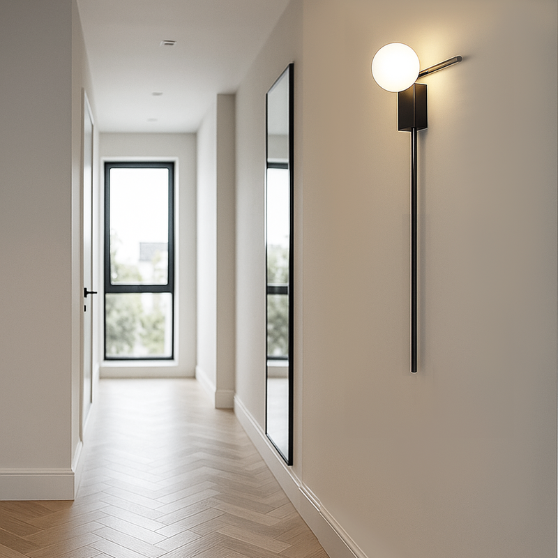 Бра Лінійна Геометрія з білою кулею 220618-100000812