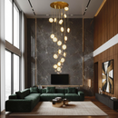 Люстра каскадна gold coins H-230 cm Led 120W Gold 4000K 240842-100003557