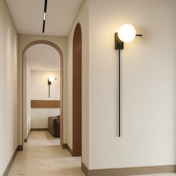 Бра Лінійна Геометрія з білою кулею 220618-100000812