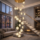 Люстра каскадна gold coins H-230 cm Led 120W Gold 4000K 240842-100003557
