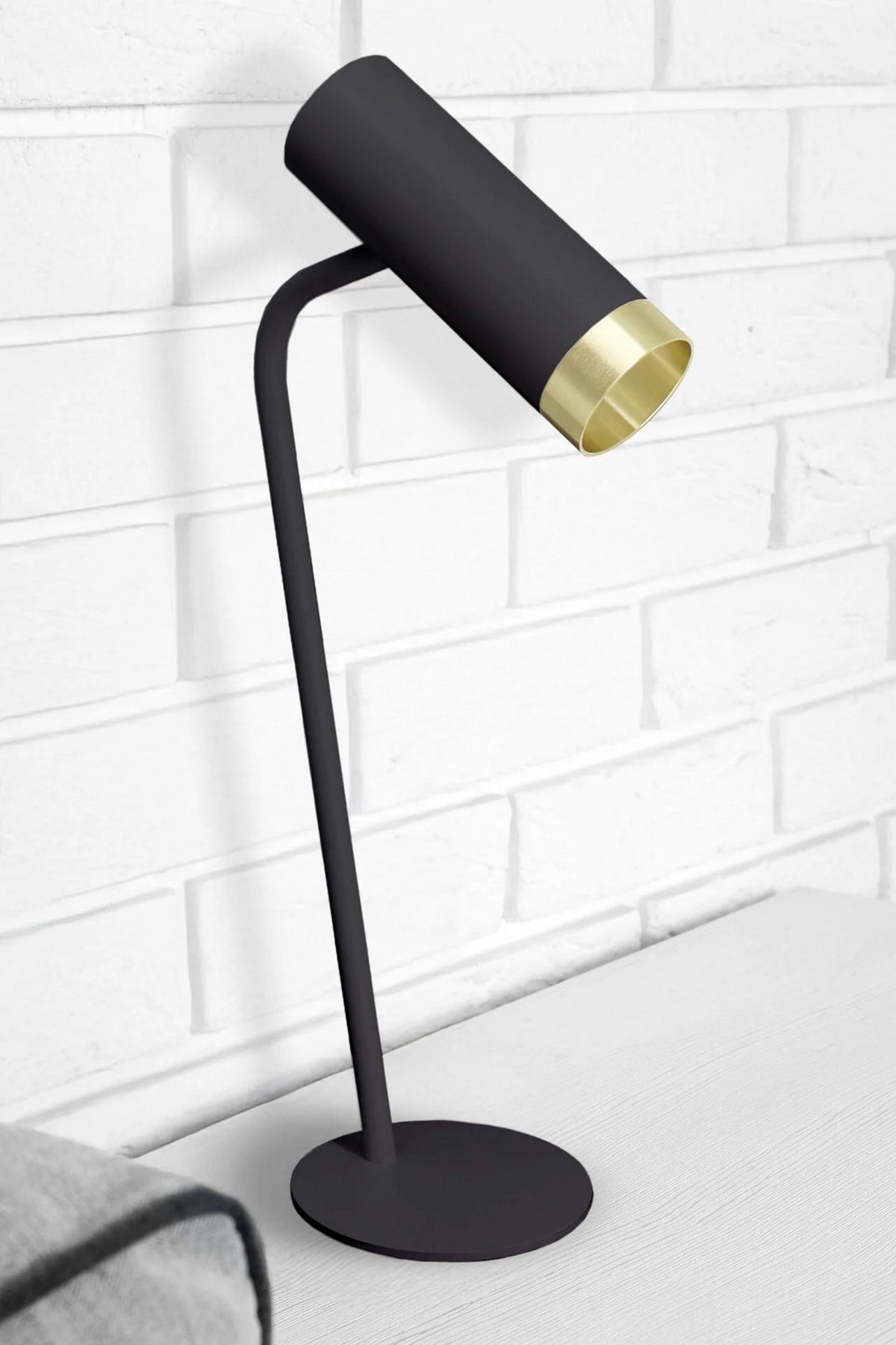 Настільна лампа H-44 cm GU10 Black+Gold Spoon 251240-100006827