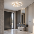Люстра світлодіодна з пультом D-57 cm / 70 cm / 85 cm Led 140W / 180W / 200W Trio ceiling Потрійні Білі Кільця 211119-100000506
