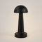 Настільна лампа чорна акумуляторна H-22 cm Led Mushroom Black 251031-100006272