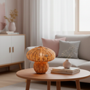 Лампа настільна з ротангу H-28 cm E27 Cozy Mushroom Beige 260209-100007488
