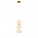 Підвісний світильник золотий з бежевим прозорим плафоном W-15 cm Led 13W Beige clear Colours 250931-100006121