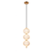 Підвісний світильник золотий з бежевим прозорим плафоном W-15 cm Led 13W Beige clear Colours 250931-100006121