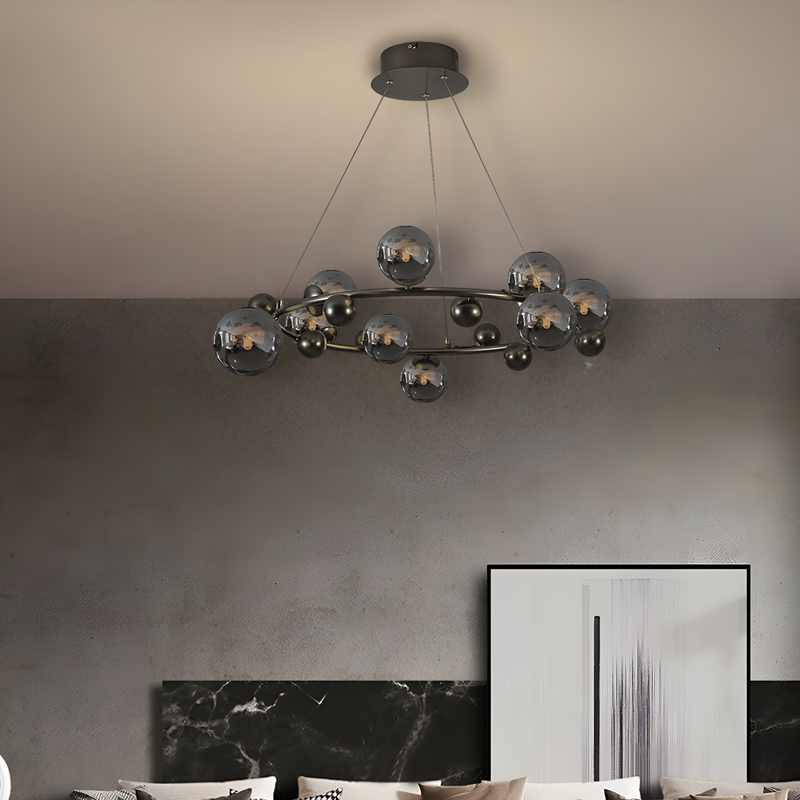 Люстра Bubbles D-100cm G9x12 Black+Grey 250622-100005042