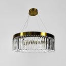 Підвісна люстра золота подвійна D-60 cm / D-80 cm Led 43W 4000K Gold+Clear Crystal 250918-100005928