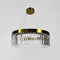 Підвісна люстра золота подвійна D-60 cm / D-80 cm Led 43W 4000K Gold+Clear Crystal 250918-100005928