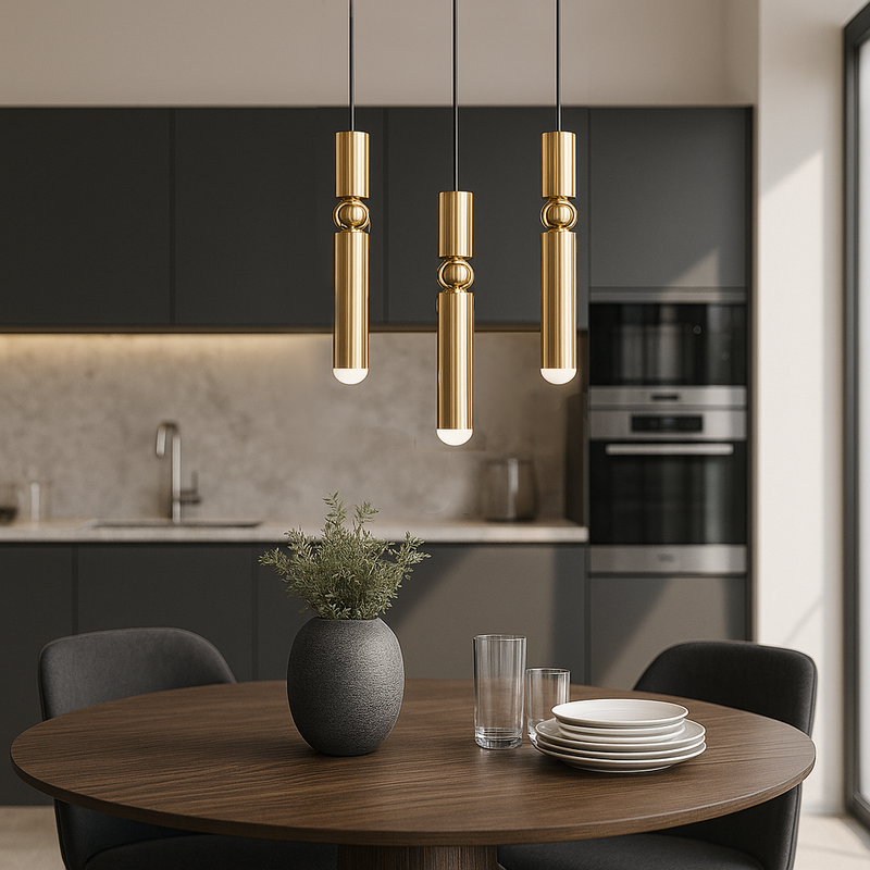 Підвіс у стилі модерн із хромованим / золотим корпусом D-6 cm H-37 cm Gold / Chrome Fulcrum PLAMB Gloss 220835-100000989