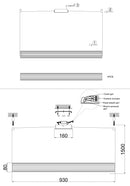 Підвісна люстра золота L-93 cm Led 29W 4000K Gold+Clear Line 250936-100005926