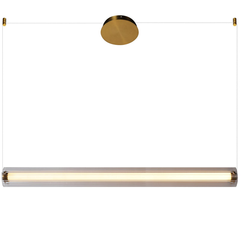 Підвісна люстра золота L-93 cm Led 29W 4000K Gold+Clear Line 250936-100005926