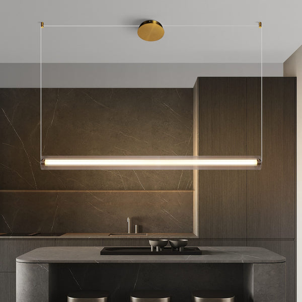 Підвісна люстра золота L-93 cm Led 29W 4000K Gold+Clear Line 250936-100005926