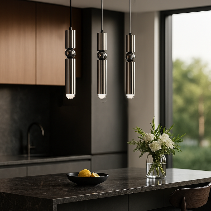 Підвіс у стилі модерн із хромованим / золотим корпусом D-6 cm H-37 cm Gold / Chrome Fulcrum PLAMB Gloss 220835-100000989