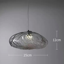 Світильник підвісний графітове скло D - 20 / 25 / 30 / 35 / 40 cm  E27 / Led Graphite Color Drop 260458-100007835