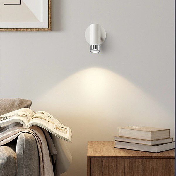 Настінний світильник з вимикачем на корпусі Spoon D80 1xGU10 White + Chrome 240619-100003435