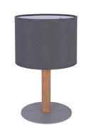 Настільна лампа сіра H-24.5 cm E27 Grey+Wood Lamp 260840-100008750