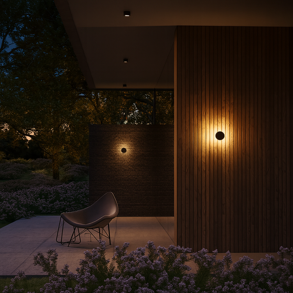 Світильник чорний круглий фасадний світлодіодний Led 9W / 12W / 15W Black Circle Light 251092-100006345