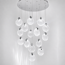 Люстра підвісна каскадна хромована на 10 / 15 підвісів D-44 cm Led 50W Chrome Coins 260519-100008041