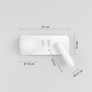 Настінний світильник білий зі спотом правий L-27 cm Led 4,9W White Tube Bollo 250818-100005763