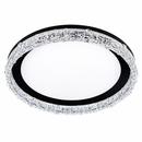 Стельова люстра чорна з акриловим плафоном D - 49 cm H - 8 cm Led 54W Black Crystal Circle 260531-100007972