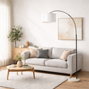 Торшер чорний з білим абажуром H-180 cm E27 White+Black Cosy 260331-100007747