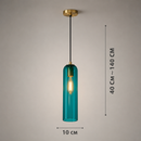 Світильник підвісний золотий з плафоном зеленого кольору H - 42 cm E27 Green Flask 260866-100008526