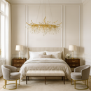 Люстра золота підвісна з підвісами-краплями D-60 cm / D-80 cm Gold Dewdrop 251088-100006469