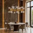 Люстра золота підвісна з оригінальним плафоном D-85 cm G9x20 Gold ASTRA 220918-100001013