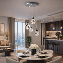 Люстра каскадна Crystal shine 4 Н-150 см Silver 220535-100000761