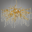 Люстра золота підвісна з підвісами-краплями D-60 cm / D-80 cm Gold Dewdrop 251088-100006469