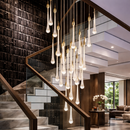 Люстра каскадна на 38 підвісів-крапель D-50 cm Led 48W 4000К Gold Cascade 220722-100000910