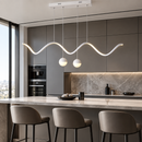 Люстра біла підвісна L-120 cm Led 36W 4000K White Wave with ball 260936-100008811