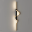 Настінний світильник золотий з чорним кріпленням L-60 cm/ 80 cm Led Gold+Black Wave Line 251088-100006461