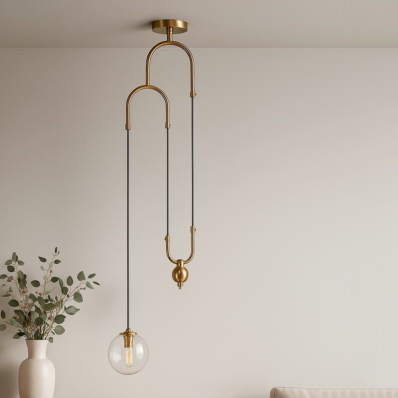 Підвіс FJ Сounterweight Е27 60W Gold + Clear 250433-100004399