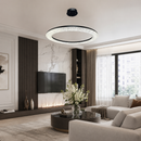 Люстра чорна підвісна світлодіодна D-60 cm Led 100W Black Ice 260588-100007981