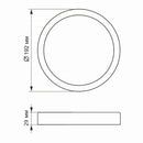 Настінно-стельовий світильник чорний круглий D-19.2 cm Led 18W 5000K Black Art 260854-100008679