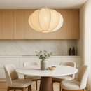 Люстра біла підвісна з декоративним текстильним плафоном D-60 cm Lightness White 25129-100006872