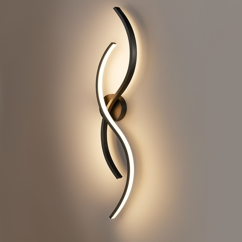 Настінний світильник чорний L-60 cm Led Black Cross Line wave 251088-100006464