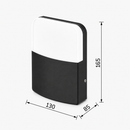 Настінний вуличний світильник H-16,5 cm Led 7W IP54 3000K Black + White Miriam 260619-100008239
