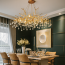 Люстра золота підвісна з підвісами-краплями D-60 cm / D-80 cm Gold Dewdrop 251088-100006469