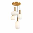 Підвісний світильник D-35 cm з білими плафонами 4xE27 Bronze + White Altom Lamp 260931-100008808
