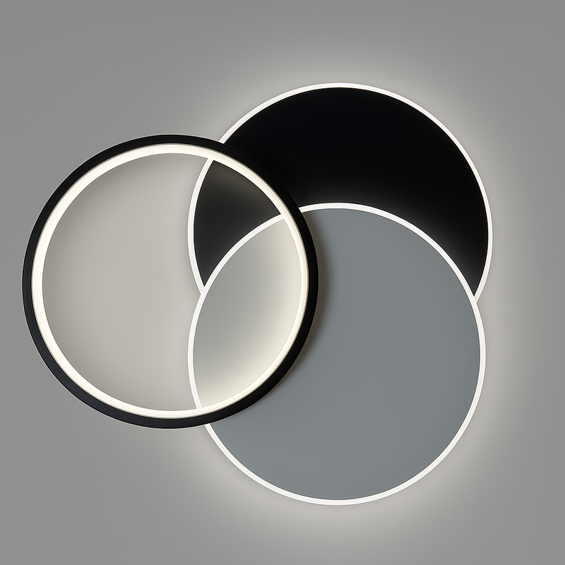 Люстра стельова чорна  L-44 cm Led Trio Circle Black 251188-100006578