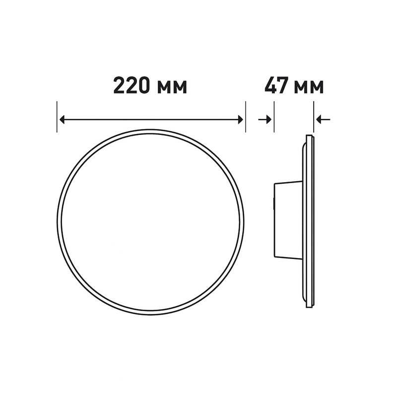 Світильник чорний круглий фасадний світлодіодний Led 9W / 12W / 15W Black Circle Light 251092-100006345