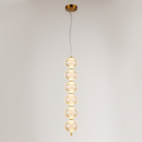 Підвісний світильник золотий з бежевим прозорим плафоном H-80 cm Led 52W Beige clear Colours 250931-100006122