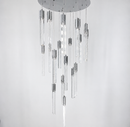 Люстра підвісна каскадна хромована на 9 / 15 підвісів D-40 cm Led 75W Chrome Crystal 260519-100008042