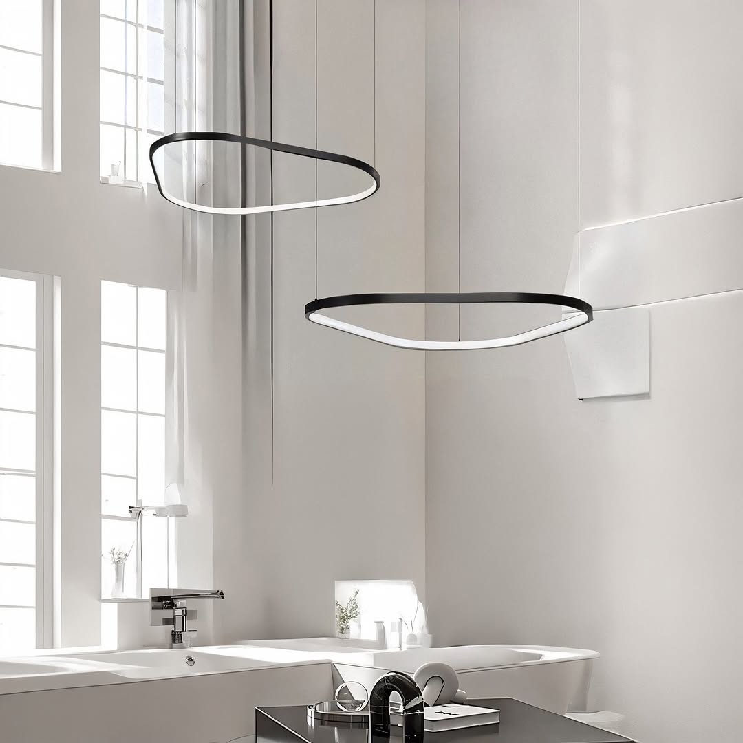 Підвісний світильник Soft triangle D600 + D800 Led 75W 4000K Black 250217-100004200