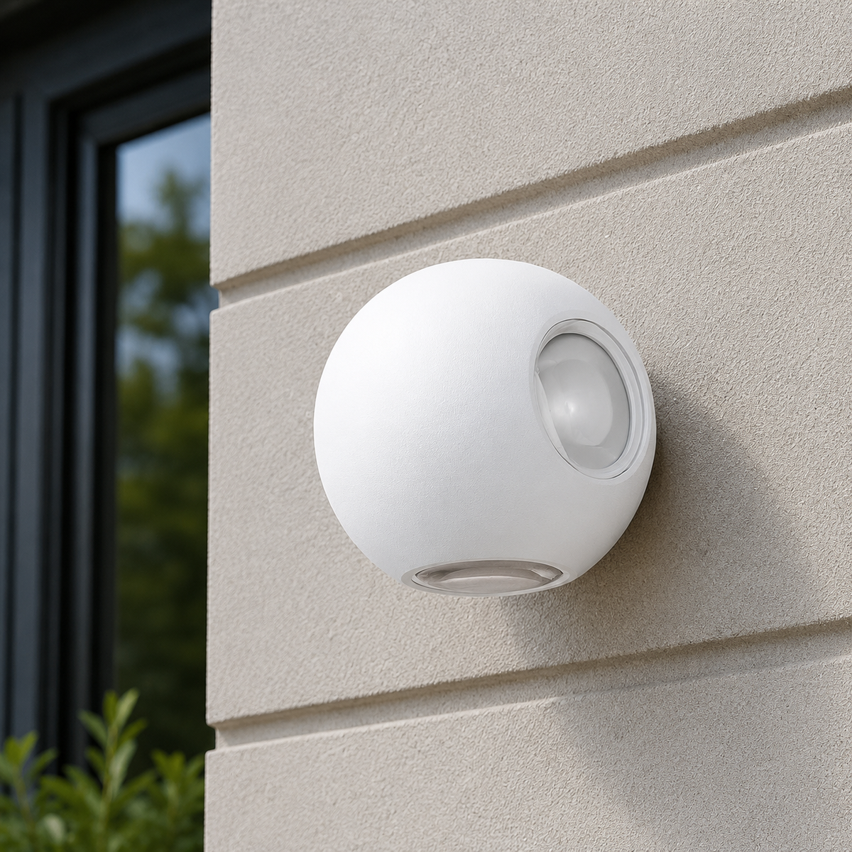 Настінний білий вуличний світильник D-10 cm LED 12W 3000K White Loona 260619-100008249